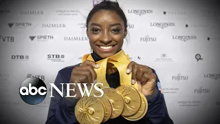 Simone Biles makes history at world championships | ABC News