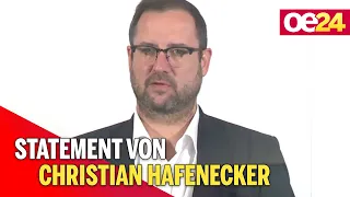 ÖVP-Korruptions-U-Ausschuss: Statement von Hafenecker