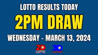 2PM Lotto Result Today March 13, 2024 (Wednesday) EZ2  Swertres