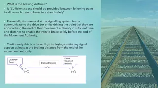 Railway Braking Distance Terminology