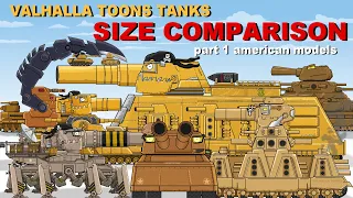 "Size Comparison of Valhalla Toons Tanks"  Cartoons about tanks