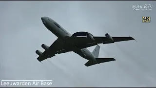 [4K] Plane Spotting at Leeuwarden Air Base 19-08-2021 : Extremely loud touch & go's by E3A Awacs