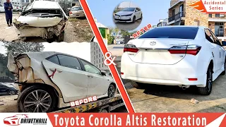 Toyota Corolla Altis Restoration Project | Parts - Denting - Paint | Accident Cars in Low Budget