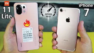 Xiaomi Mi 11 Lite vs iPhone 7 - Speed Test!