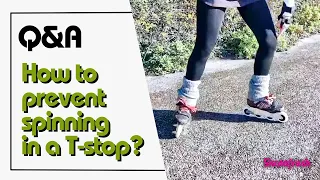 Tutorial How to stop on inline skates with the T-stop without spinning out using 2 corrective drills
