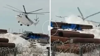 Жёсткая посадка Ми-26 на Ямале