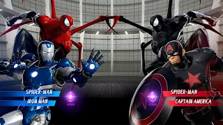 Spiderman & Iron Man vs Black Spiderman & Captain America (Marvel vs. Capcom) | 4K UHD Gameplay