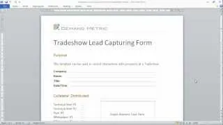 Trade Show Lead Capturing Form