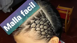 trenza malla (panal de abeja) fácil peinados para niñas/ hairstyle for girls children's braids