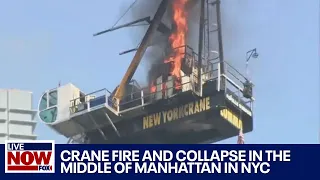BREAKING: NYC Crane fire and collapse in the heart of Manhattan | LiveNOW from FOX