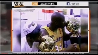 First Take Kobe Bryant ARGUE about his Dispute with Shaq