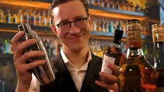 ASMR Bartender Roleplay | Whiskey Tasting Session & Cocktails