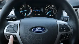 Steering wheel and cluster in the 2020-2023 Ford Ranger