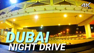 4K DUBAI NIGHT DRIVE | DUBAI INTERNATIONAL AIRPORT TERMINAL 1  ARRIVAL PARKING TO A|L QUSAIS AREA