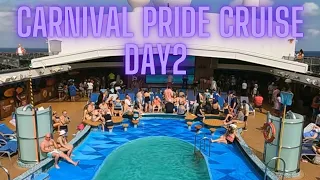 Cruising The Carnival Pride. Day two of our five day Cruise to Cozumel and Grand Cayman.