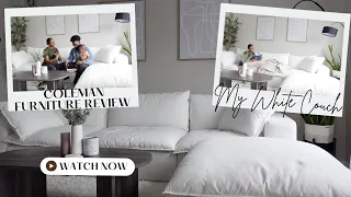 How I Keep My White Couch Clean| Coleman Furniture Review| White, Aesthetic Apartment Decor