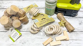 EASY Dollar Tree Christmas DIY || Using Wooden Rings [1 Easy DIY]