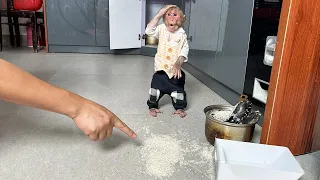 bibi had a trouble while trying to cook clam porridge