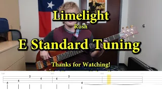 Limelight - Rush (Bass Cover with Tabs)