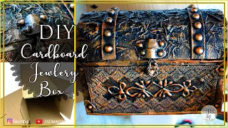 DIY Cardboard Jewellery Box | How to Make Cardboard Antique Jewelry Box