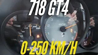 Porsche 718 Cayman GT4 : 0-250 km/h