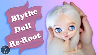Rerooting Blythe Doll Hair - Knot Method for Natural Fibre Tutorial - How To Customise your scalp