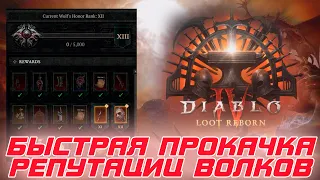 Diablo 4 - Как за 3 часа ПОЛНОСТЬЮ выкачивают репутацию стальных волков и получают много золы?