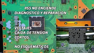 Podremos  arreglar un PS5 no enciende? Diagnostico y reparacion. Corto en el lineas del southbridge.