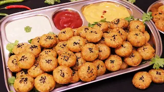 Aloo Sooji Snacks 2 चीज़ो से 10min में सूजी का जबरदस्त नाश्ता दही वाली चटनी के साथ Sooji Nasta Recipe