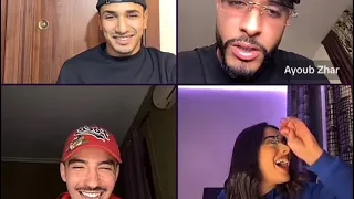 أليف رضا و أيوب و إدريس مع نوريل الهربة معاهم مايكنش شحال ضحكت😂😂live Reda ayoub idriss