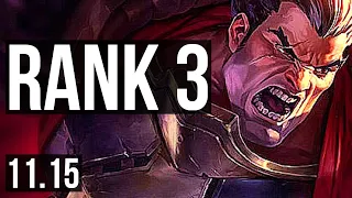 DARIUS vs GWEN (TOP) | Rank 1 Darius, Rank 3, 11/0/2, 8 solo kills | TR Challenger | v11.15