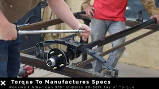 How to Install a 3,500 lb Trailer Axle with Double EyeSprings and Hanger Kit.