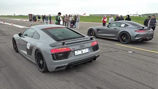 1000HP Audi R8 V10 Twin Turbo KSF Motorsport vs 850HP Mercedes-AMG GT R