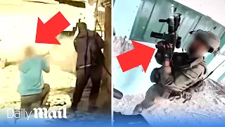 IDF  target Hamas terrorist RPG team as the war continues to rage inside the Gaza Strip