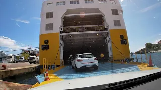 Ferry Boarding in a car