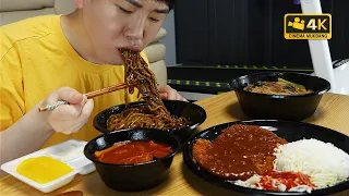 SUB 중국집하면 돈까스죠! If you order Jajangmyeon, make sure to add pork cutlet.. Cinema Mukbang DoNam 시네마먹방