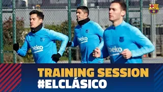 First training session to prepare El Clásico in the Copa del Rey