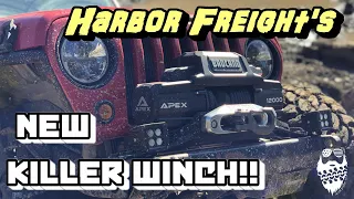 Harbor Freight's NEW Warn Killer Winch. Badland APEX Winch install and real world use!