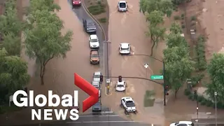 Flash floods hit drought-stricken southwestern US after months of scorching heat