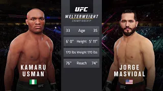 UFC Fight: Kamaru Usman vs. Jorge Masvidal [Full Fight Sim] UFC 4