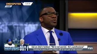 Undisputed | Shannon SHOCKED by Dak on Zeke's holdout: "We're not worried. He's professional