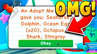 How To Get FREE Neon Legendary Ocean Pets! SECRET Package! Roblox Adopt Me Admin Gave ME THIS OMG
