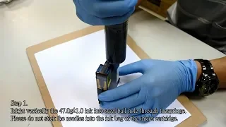 HP 45 ink filling instruction (manual filling)