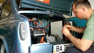 Мотор Nissan Leaf в ЗАЗ 965 ( горбатий запорожец)  DIY electric car