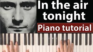 Como tocar "In the air tonight"(Phil Collins) - Piano tutorial, partitura y Mp3