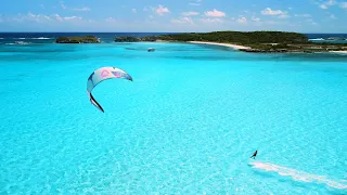 A perfect kiteboarding day in the Bahamas