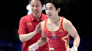 Zou Kai of China Wins Gold in Men's Olympic Gymnastic Floor Exercise in London Olympics 2012