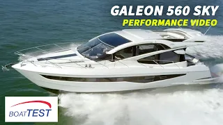 Galeon 560 SKY (2020-) Test Video - By BoatTEST.com