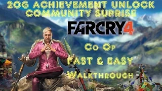 Far Cry 4 Achievement Unlock 20G COMMUNITY SURPRISE Map Editor BATTLES of KYRAT Walkthrough