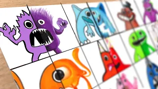 Drawing All New Monsters Cartoon vs Realistic / GARTEN OF BANBAN 1, 2 And 3 /